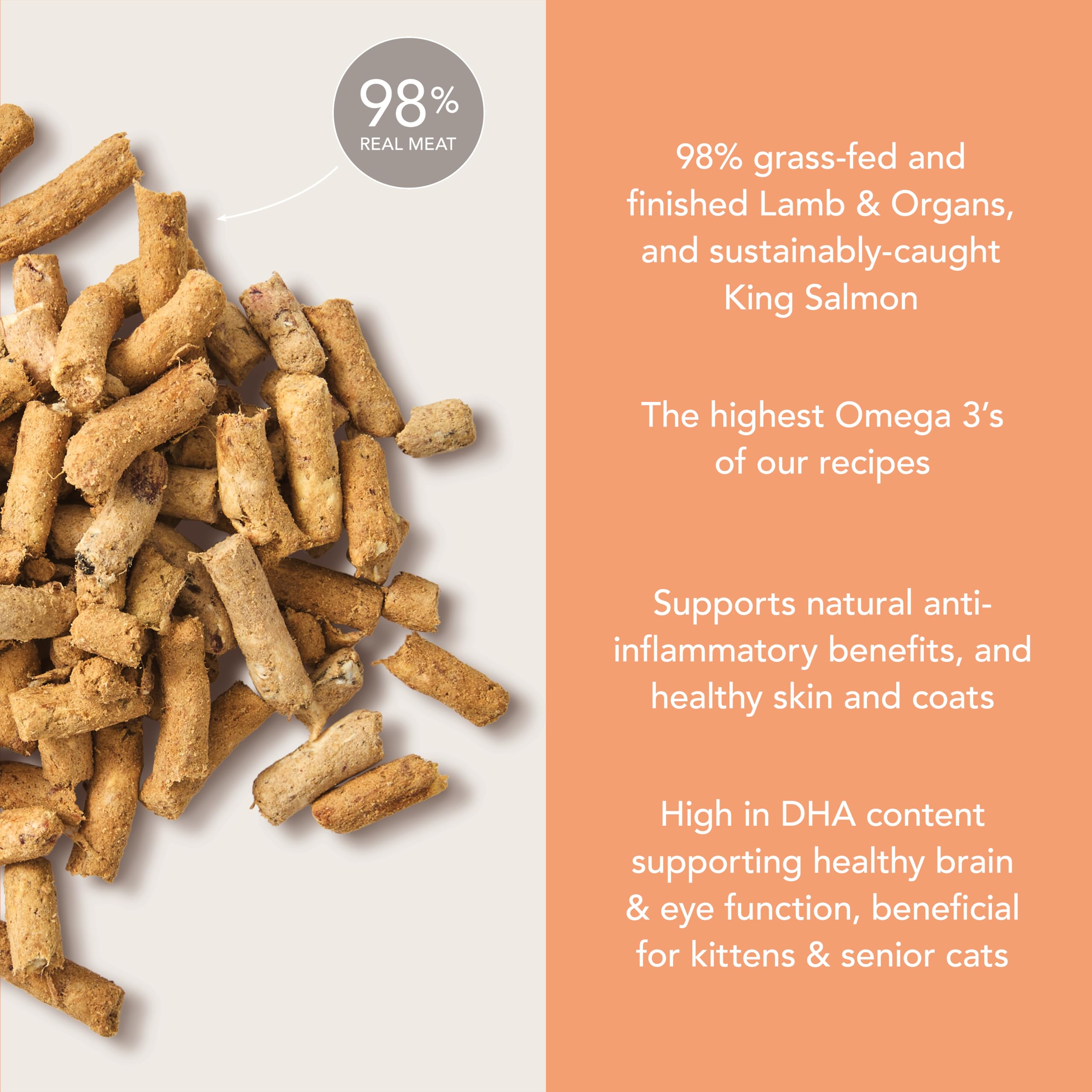 Feline Natural sin granos ni guisantes para gatos exigentes