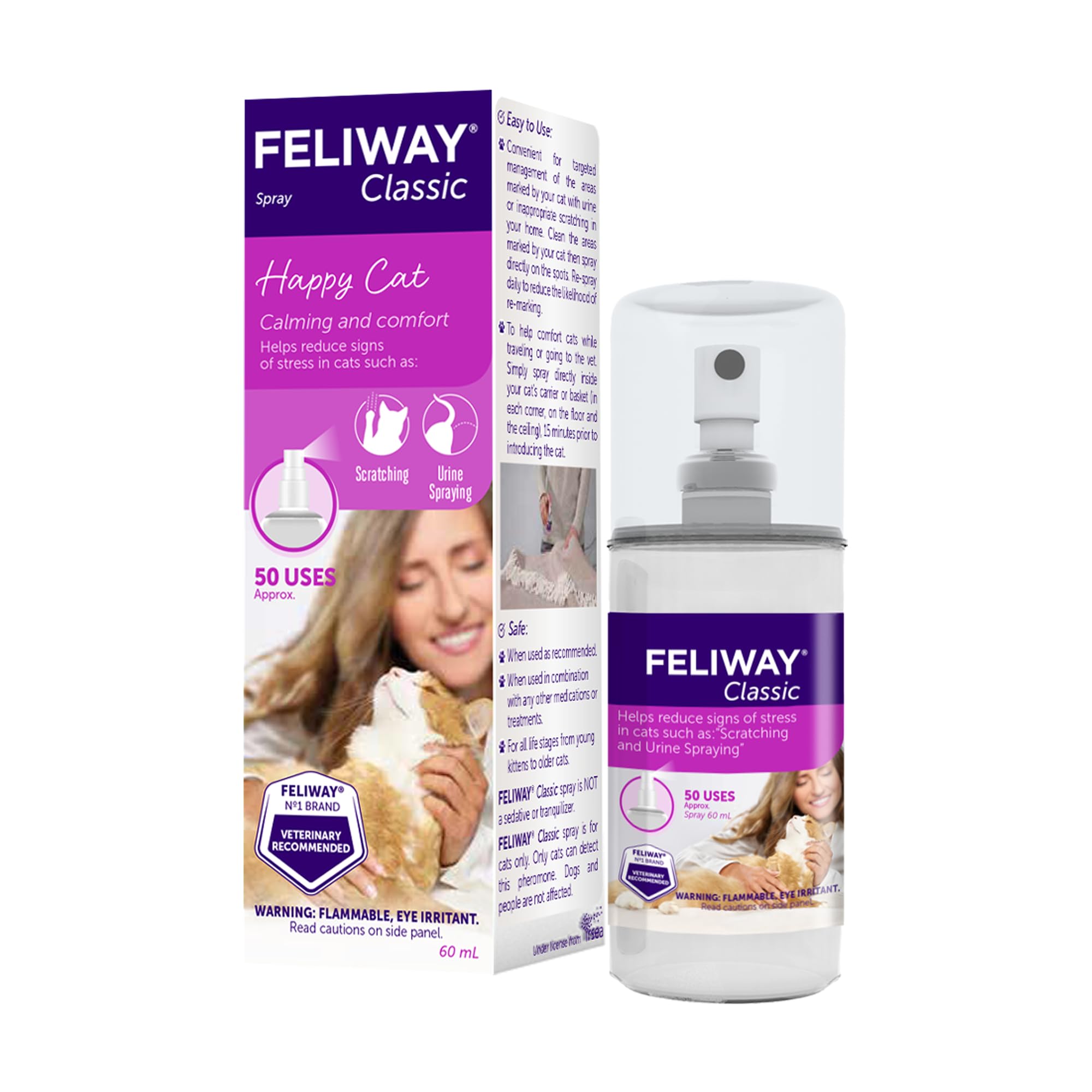 FELIWAY Classic: botella de 60 ml para calmar gatos en casa