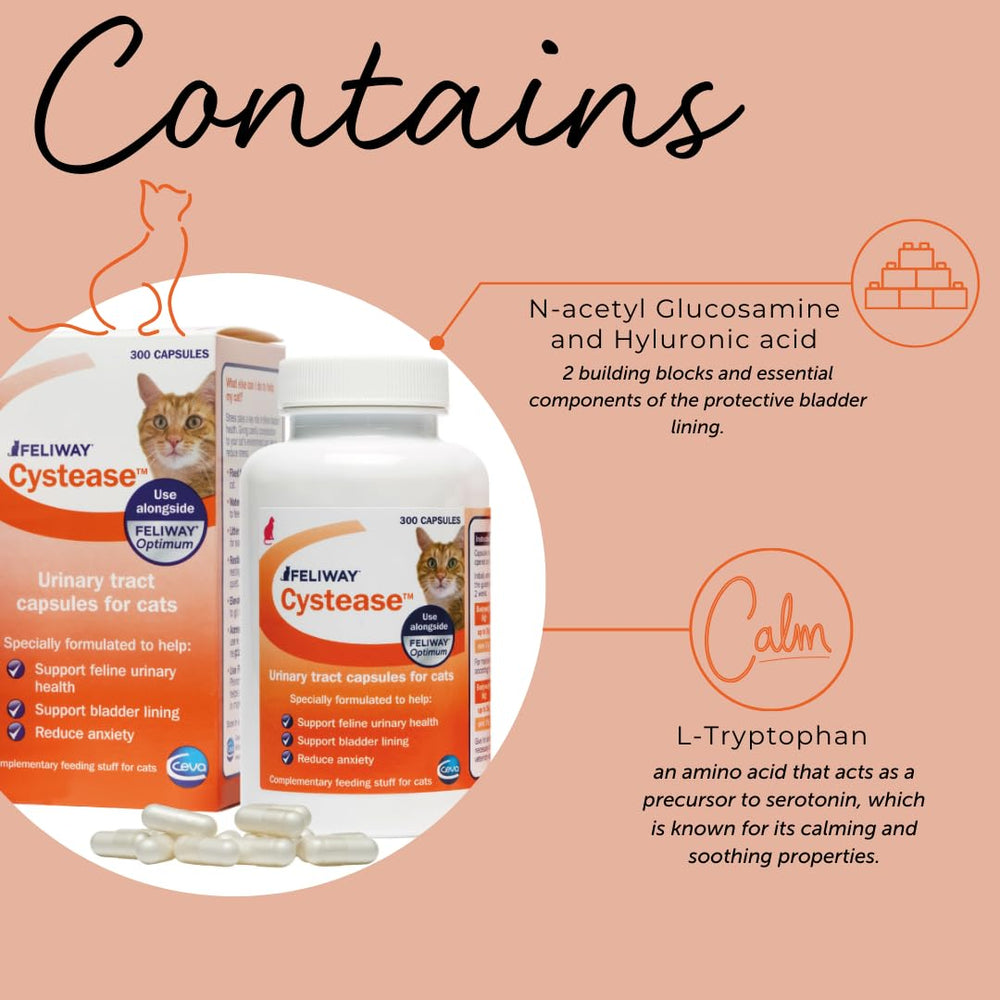 Feliway Cystease gato relajado tras la dosis.