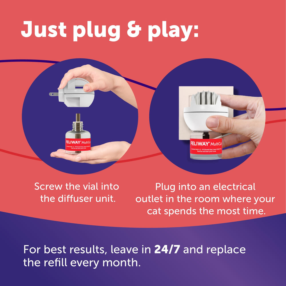 Feliway MultiCat: apoyo de 30 días para un ambiente sereno.
