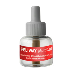 Botella FELIWAY MultiCat de 48 ml, etiqueta clara.