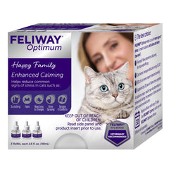 Rellenos FELIWAY Optimum 3x30 días, listos para difusor, calman de forma continua.