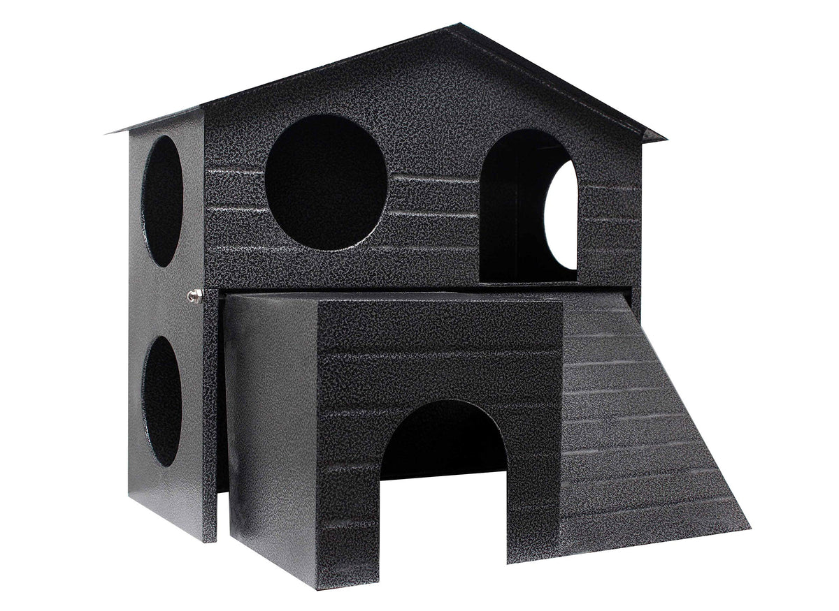 SafeHaven XL escondite metalico de Felix & Fido para mascotas pequenas, refugio duradero