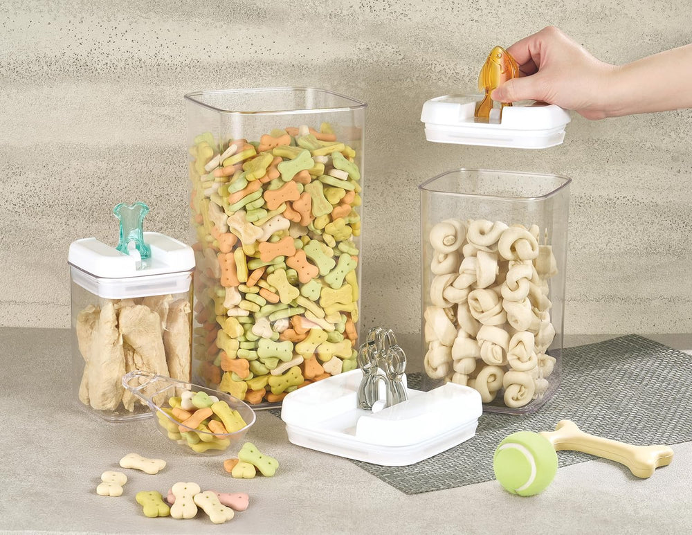 Contenedor grande de seis pulgadas de Felli Flip Tite para kibble a granel.