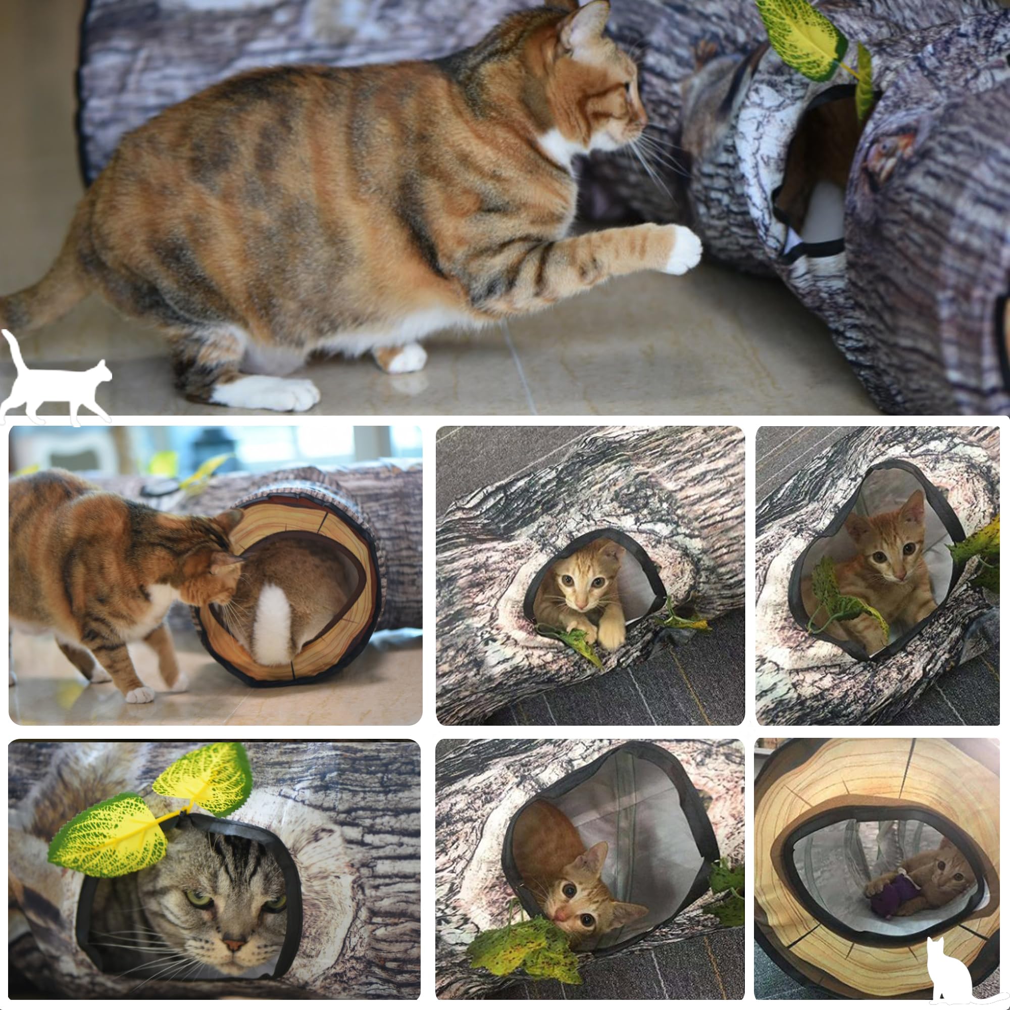 FelRelWel Cat Tunnel plegable: guarda y transporta con facilidad
