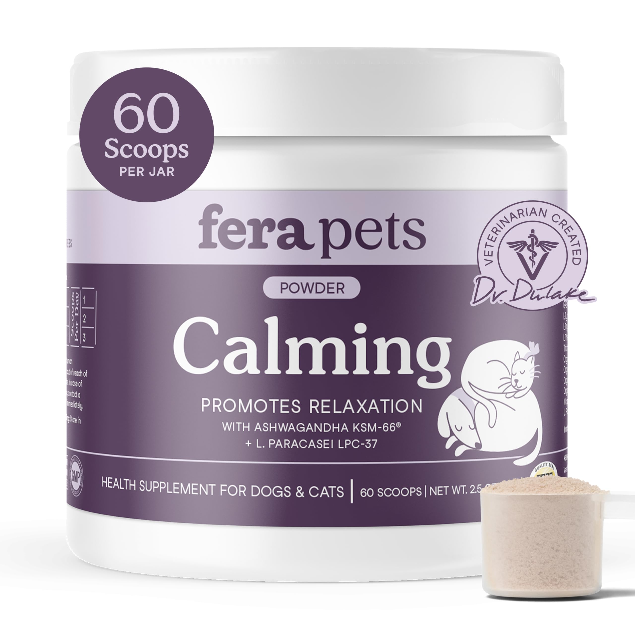 Fera Mascotas Suplemento Calmante en botella, promueve tranquilidad en perros y gatos.