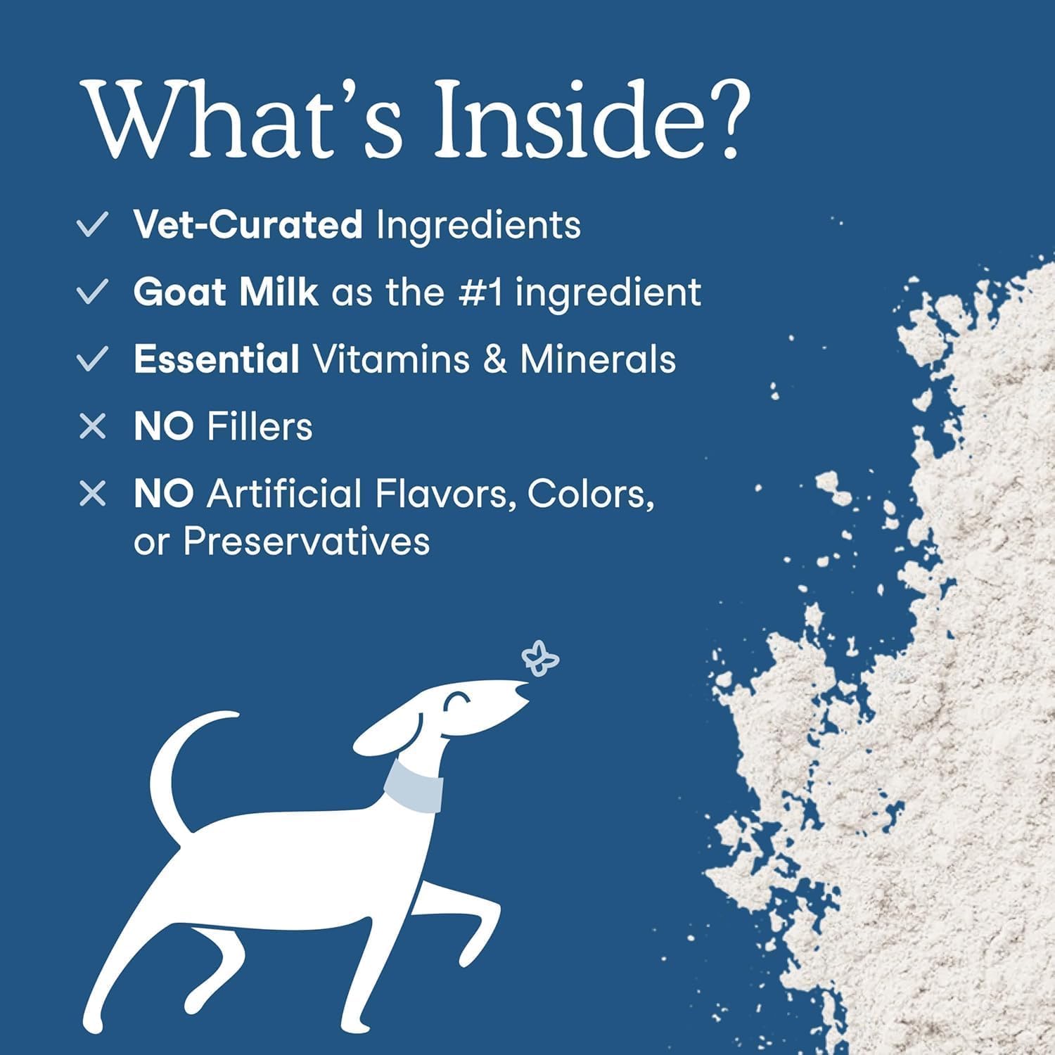 Mezcla en alimento para perros y gatos con vitaminas y probióticos.