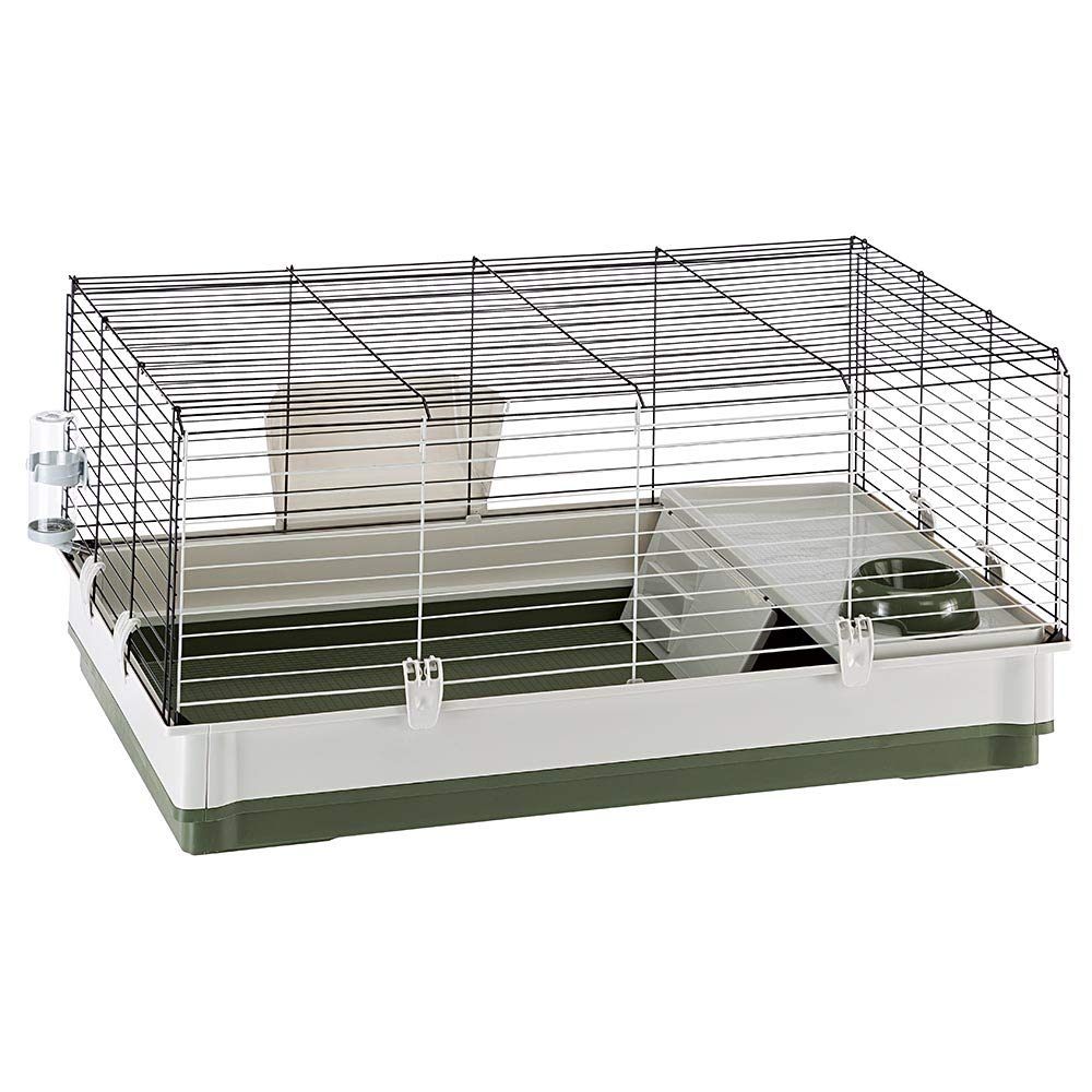 Ferplast Krolik jaula-conejo verde grande, espacio cómodo para mascotas.