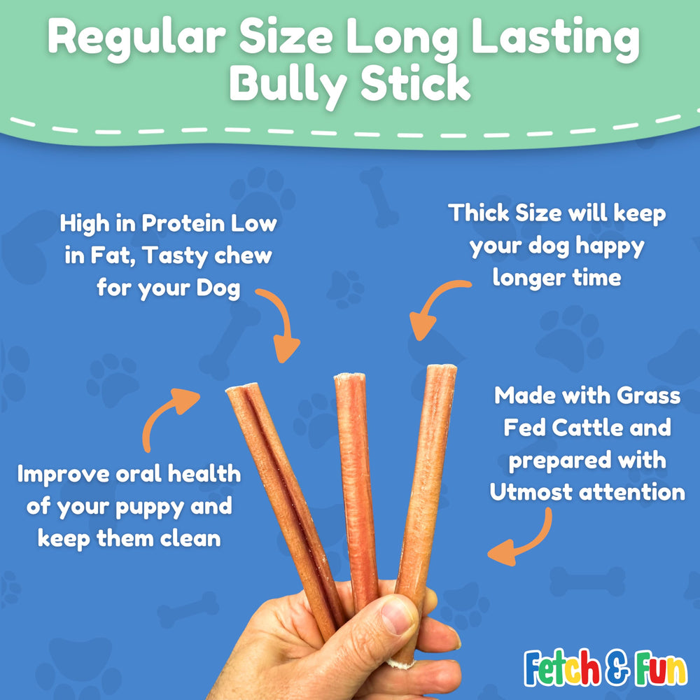 Fetch & Fun Bullysticks ingrediente unico y natural