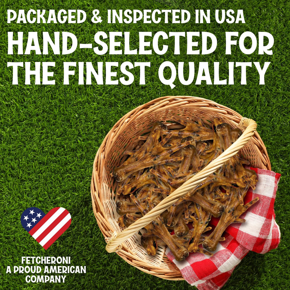 FETCHERONI huesos pollo deshidratados para perros, snack nutritivo