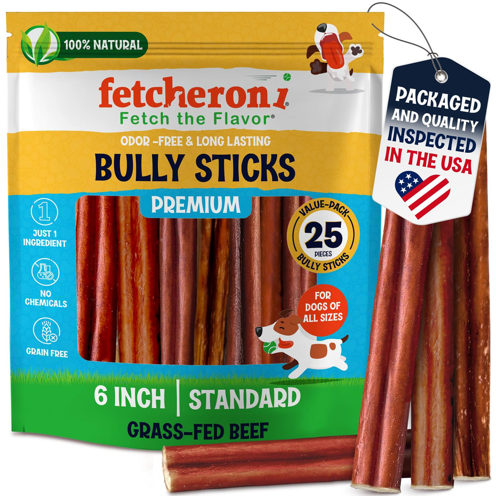 Fetcheroni palitos bully para cachorros, 6 pulgadas, ideal para morder.