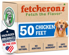 Fetcheroni patitas de pollo deshidratadas para perros, snack crujiente para higiene dental