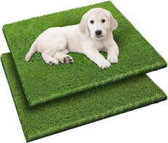 Fezep almohadillas de hierba artificial para perros, doble pack, 26x30 pulgadas.