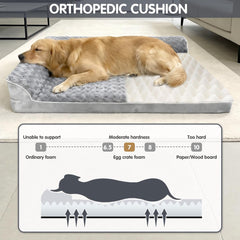 Cama FFIQQ de tamaño grande 42x30x7.5 pulgadas para perros grandes.