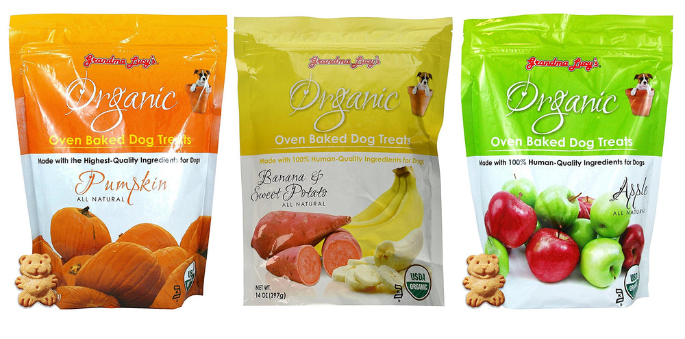 Galletas horneadas de Grandma Lucy's para perros, pack de variedad, ideal para premiar durante el entrenamiento