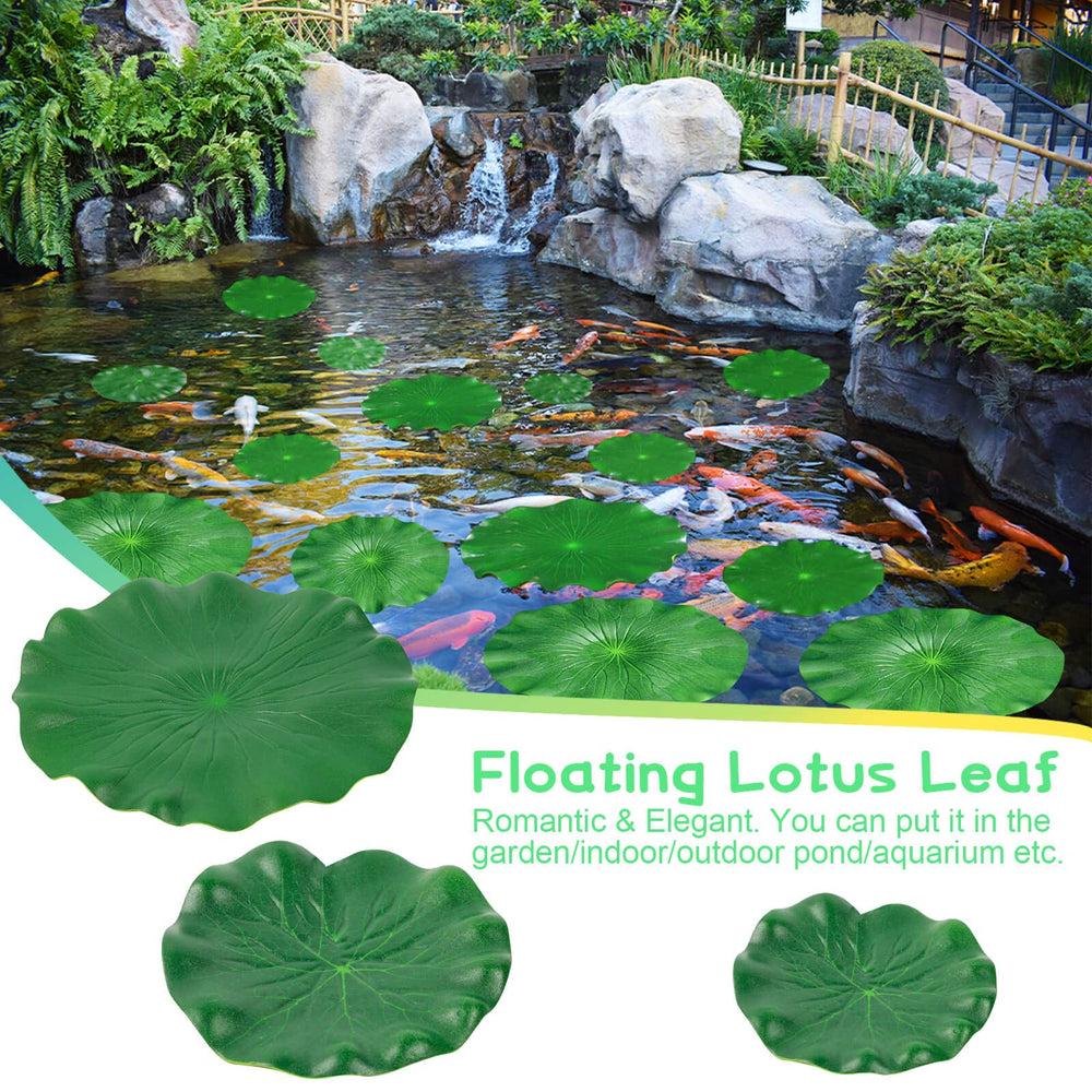 FFNIU hojas de lirio flotantes de 7 pulgadas, perfecta decoración para acuario y jardín.