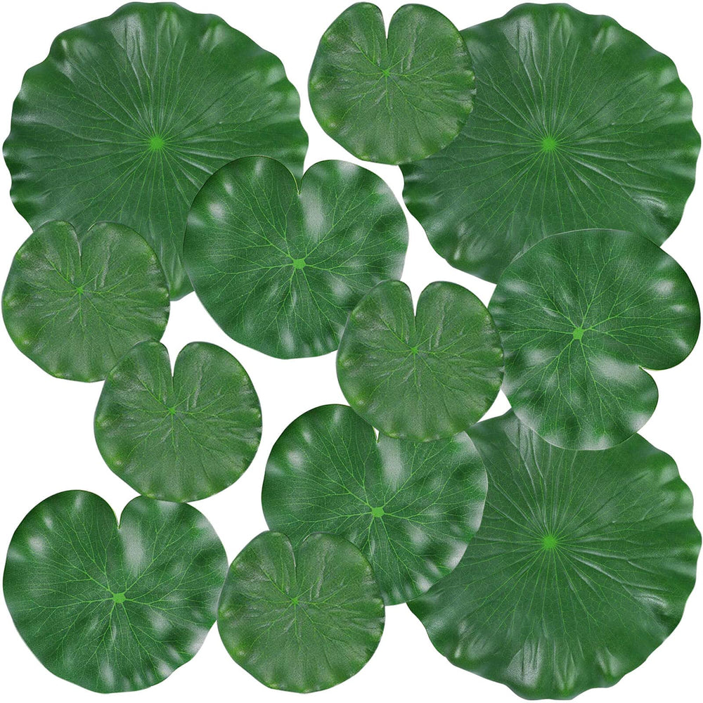 FFNIU hojas de lirio flotantes de 8–3 pulgadas, ideal para embellecer estanques y atraer peces.