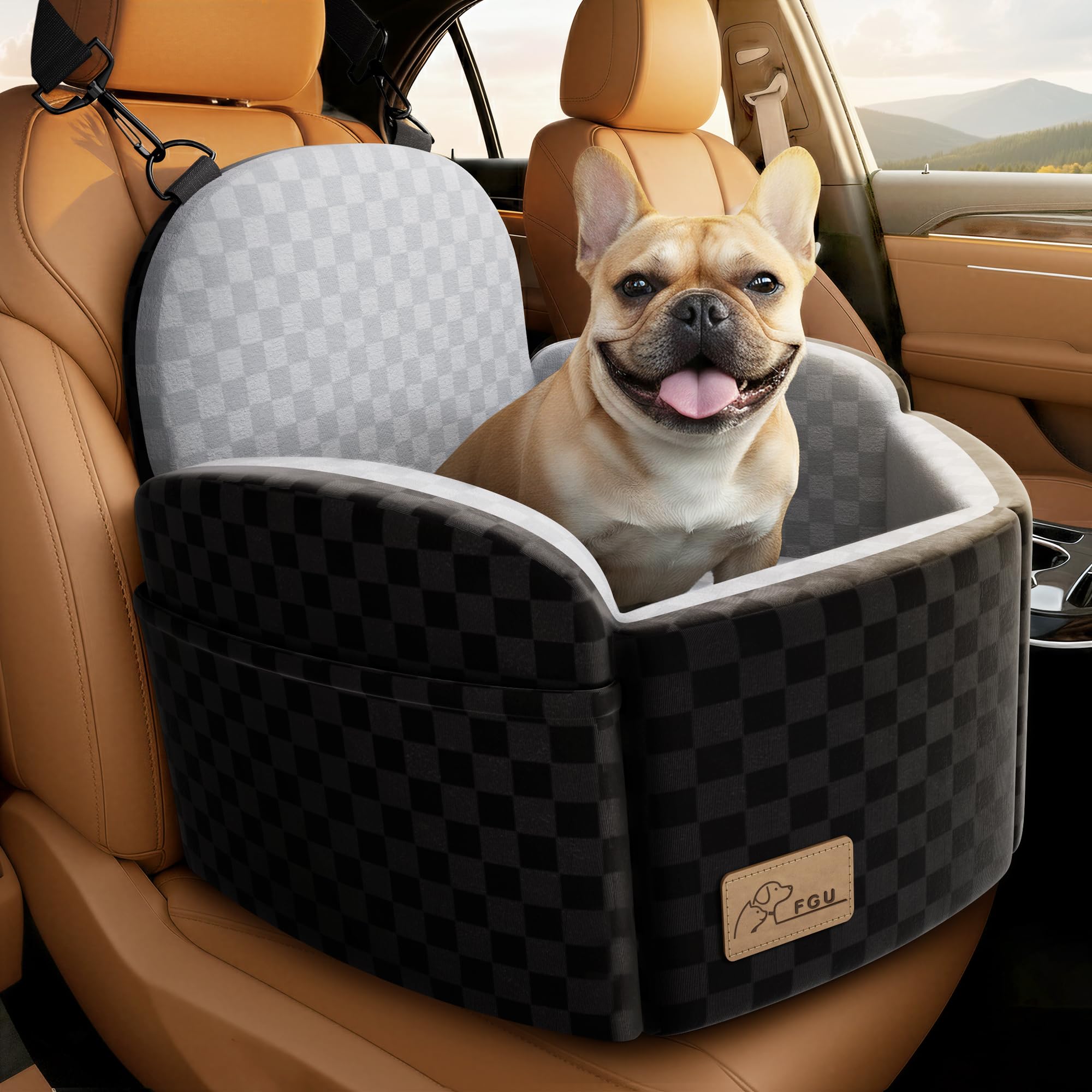 Asiento para perros FGU pequeño con mejor vista para reducir ansiedad