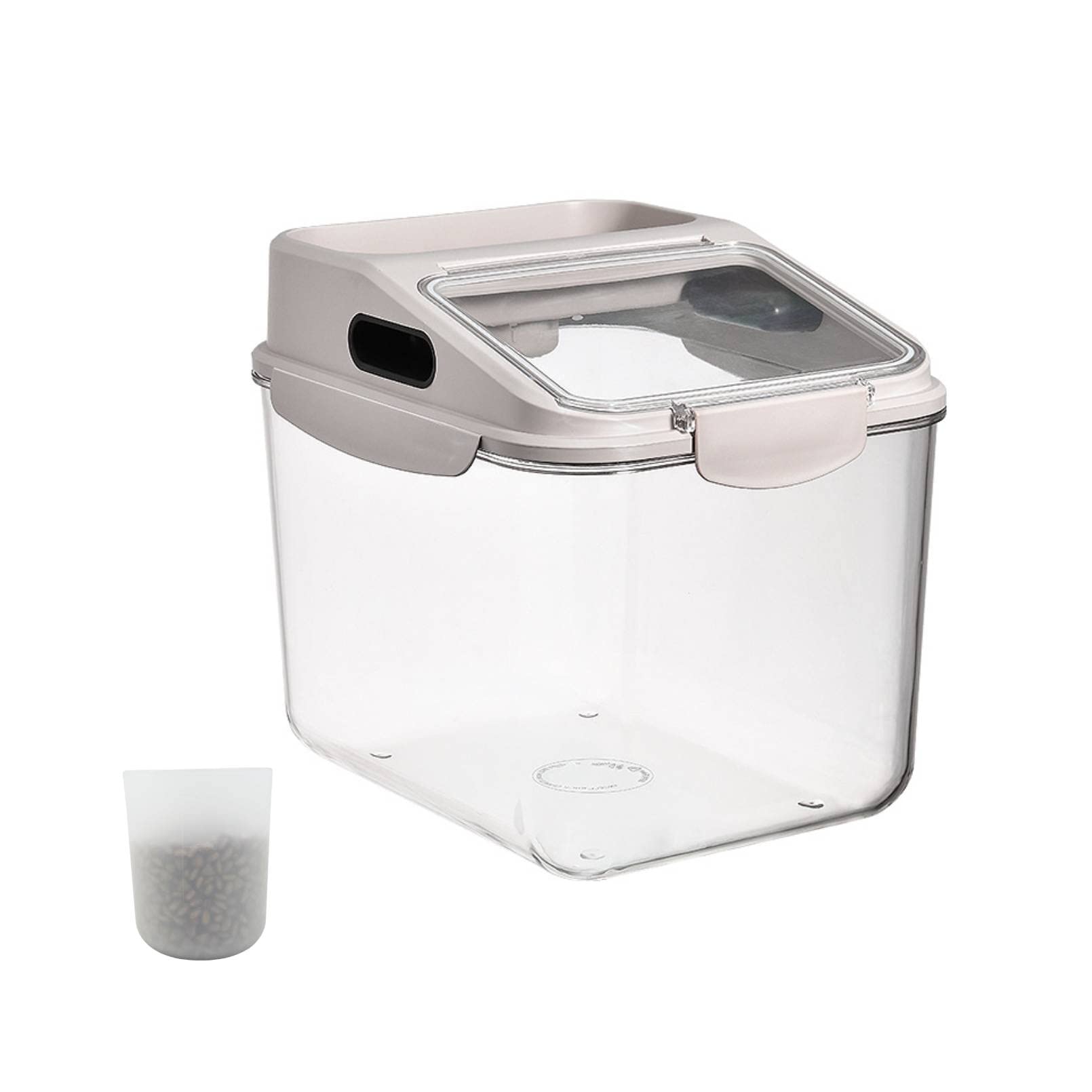 Contenedor Fhiny para comida de perro con apertura amplia, fácil de servir.
