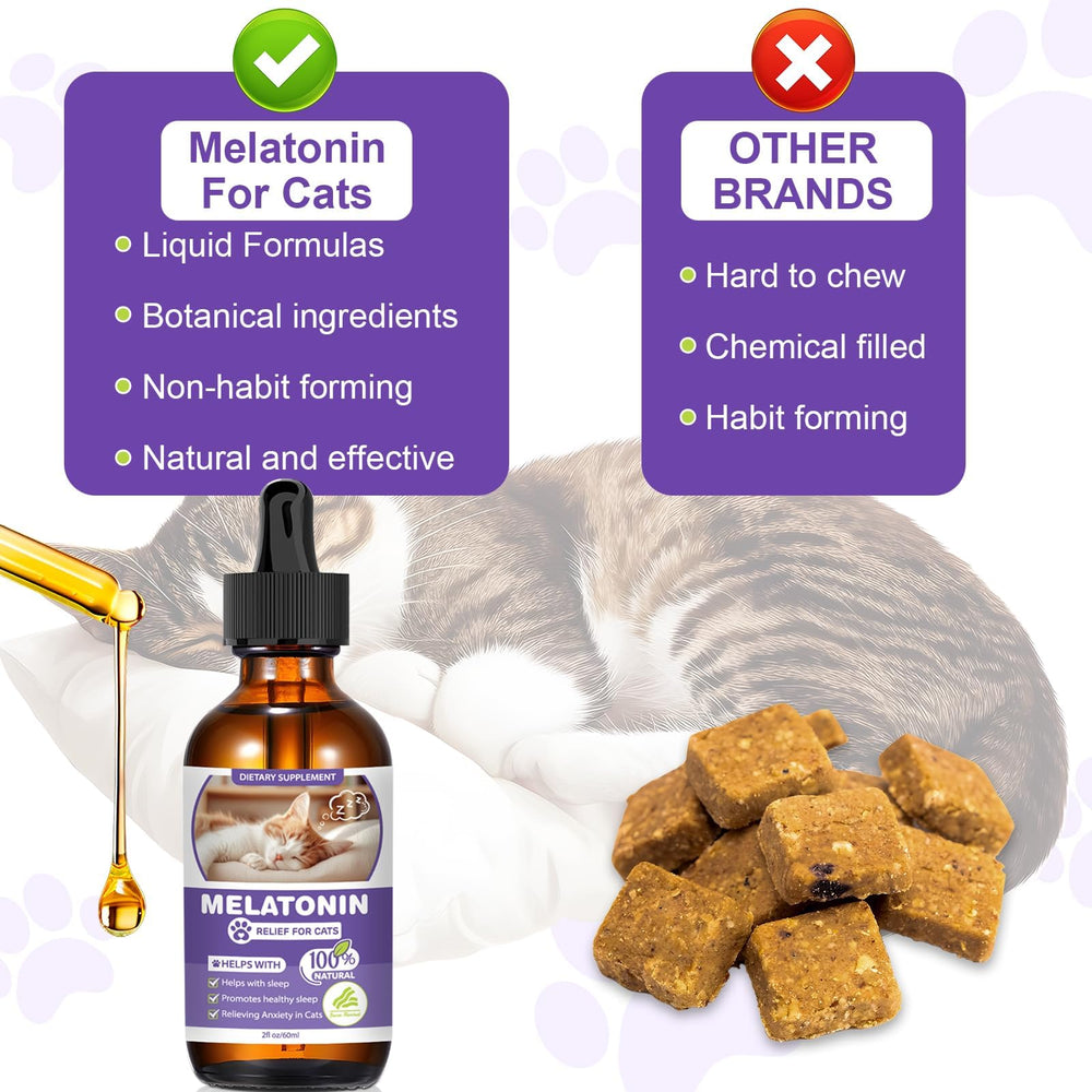 FHZRLP Envase de melatonina para gatos, dosificación clara.