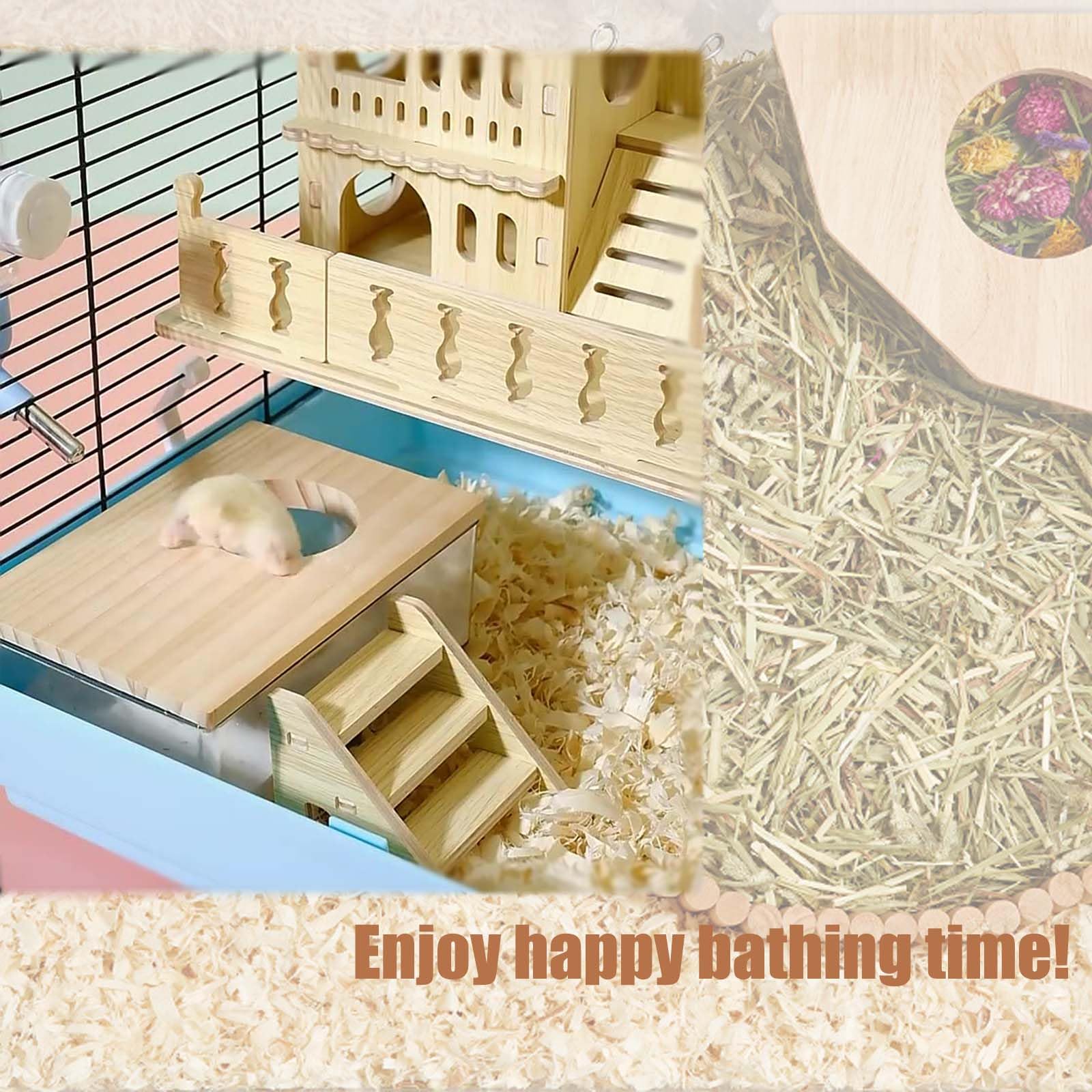 Fibopawer caja de arena multifuncional: baño, juego y decoración.
