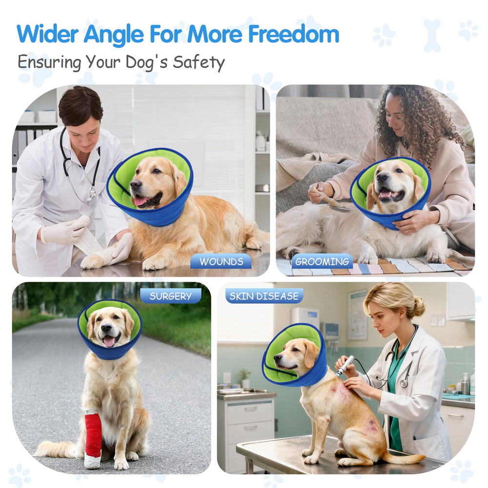 Cono Fickte para perro mediano evita lamer heridas con suavidad