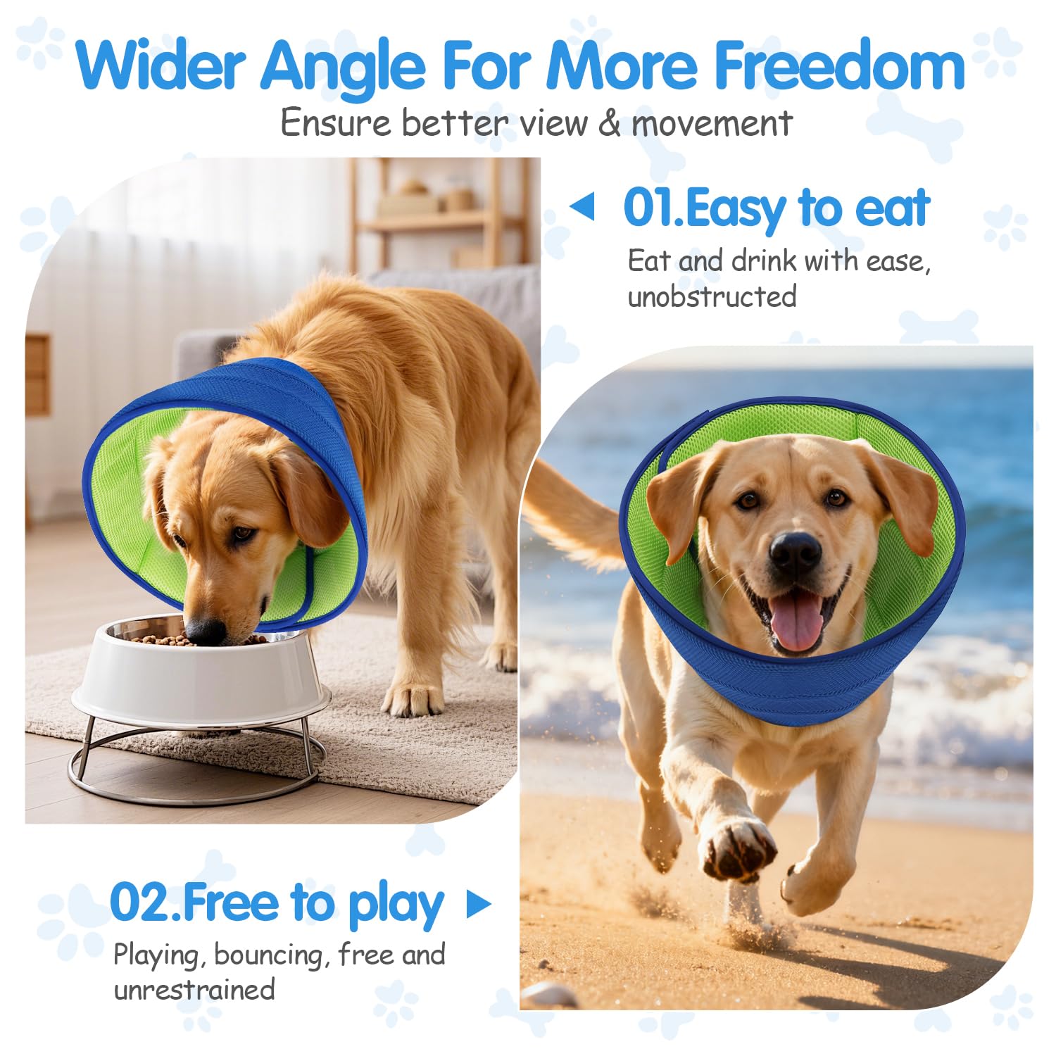 Cono Fickte para perro pequeño con visión libre y comodidad diaria