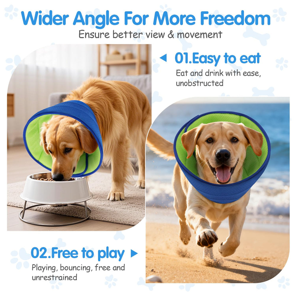Cono Fickte para perro pequeño con visión libre y comodidad diaria