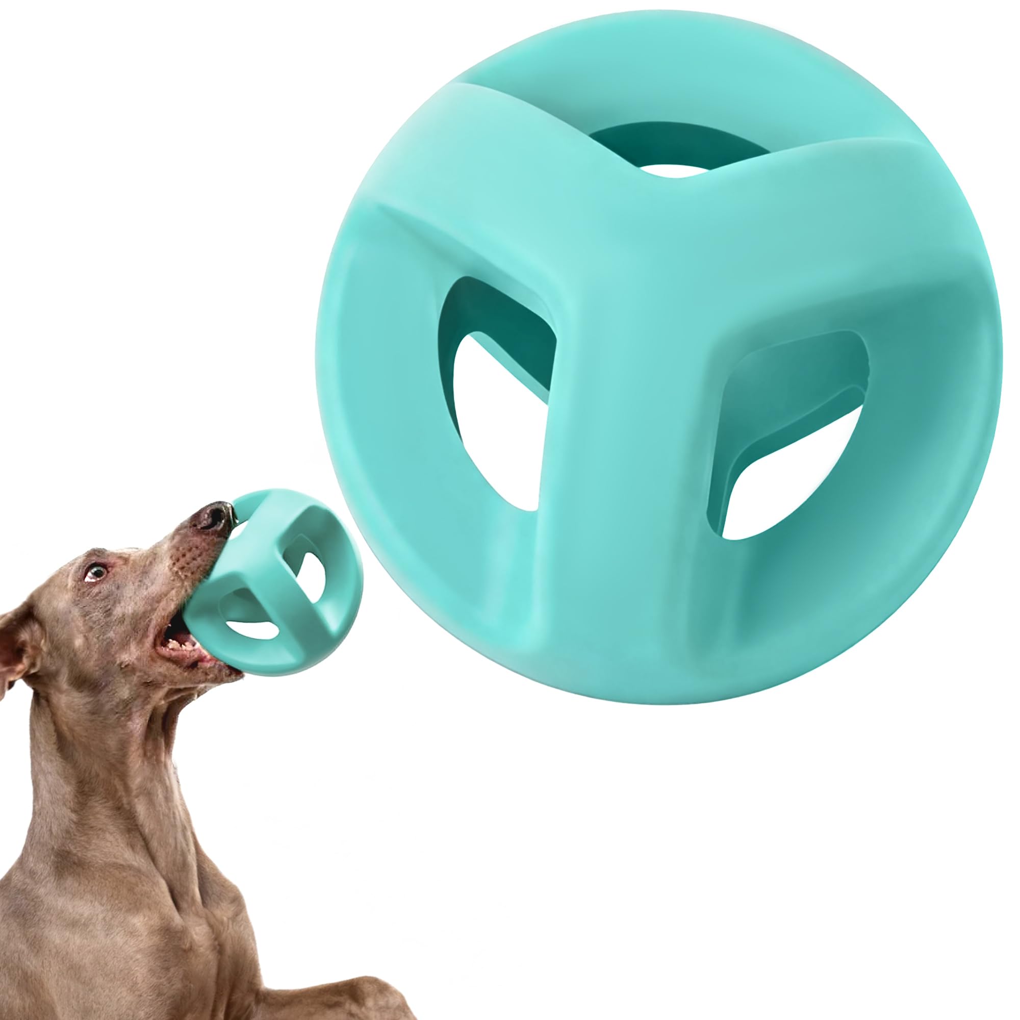 Bola de goma natural Fida, ideal para rebotar durante el juego.