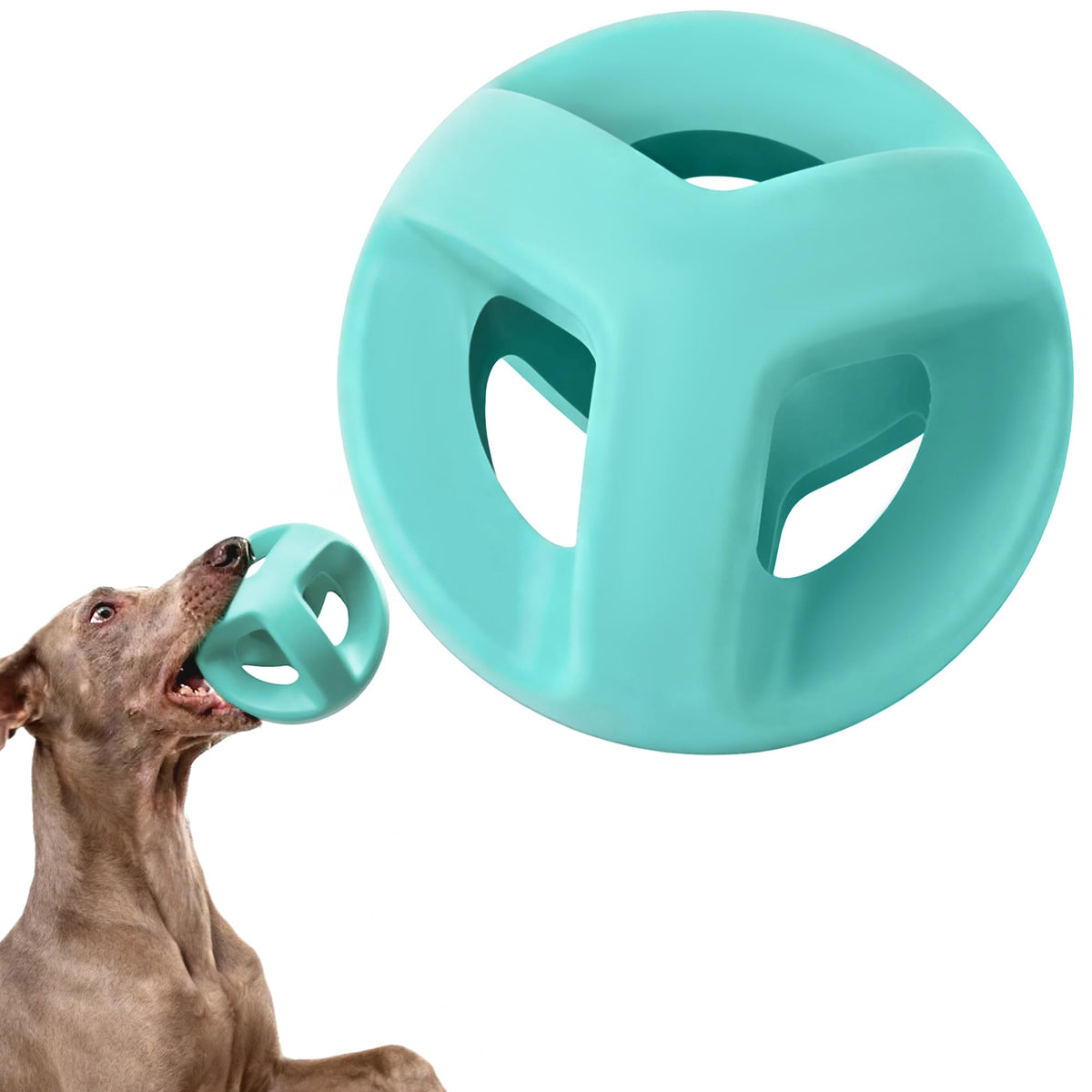Bola de goma natural Fida, ideal para rebotar durante el juego.