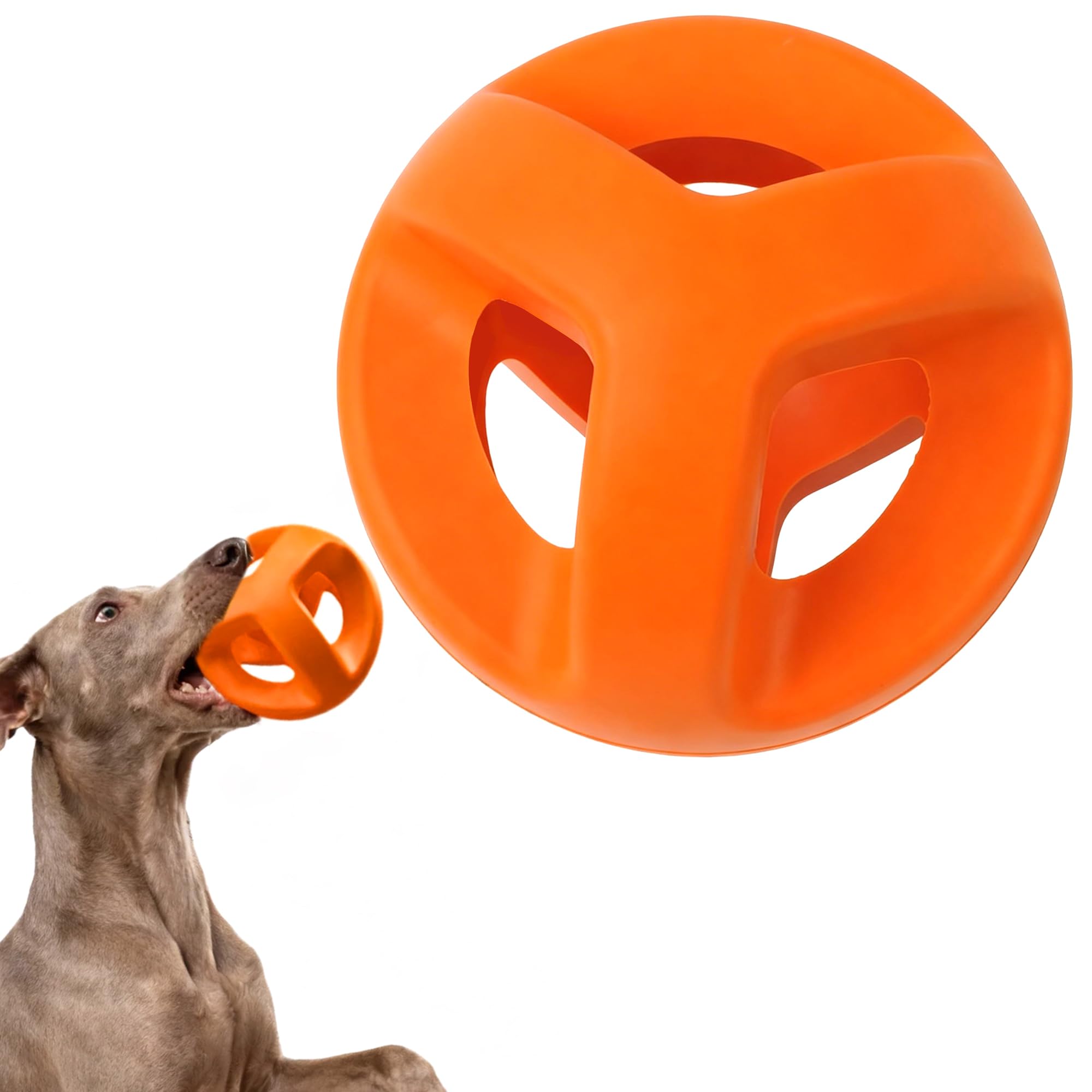Pelota Fida de goma natural con anillo duradero ideal para mordedores intensos en razas grandes.