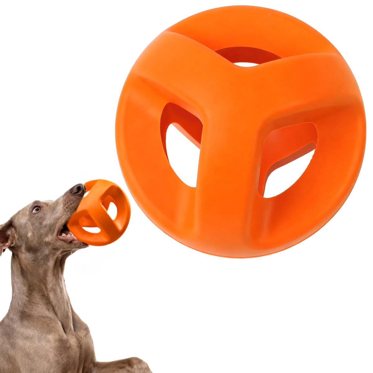 Pelota Fida de goma natural con anillo duradero ideal para mordedores intensos en razas grandes.