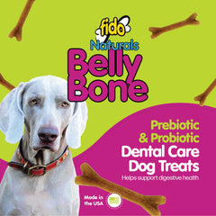 Diseño v-groove Belly Bones facilita agarre y limpieza dental.