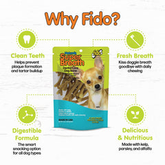 Huesos dentales Fido mini con ingredientes naturales para digestión suave