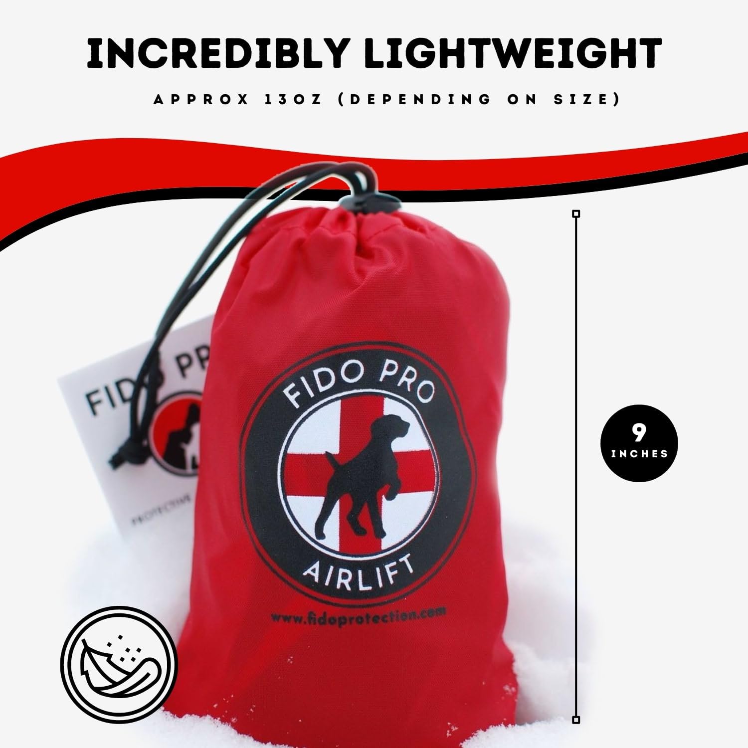 Fido Pro Airlift tallas M L XL rojo para perros grandes.