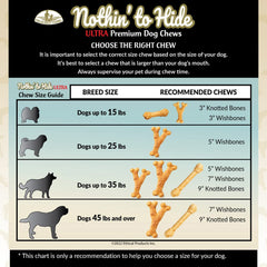 Fieldcrest Farms Nothing to Hide Alternativa sin cuero crudo, snack proteico para perros