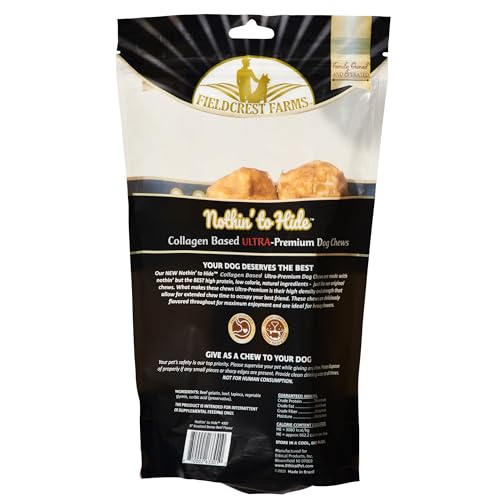 Fieldcrest Farms Hueso de 9 pulgadas para perros pequeños, masticación extendida