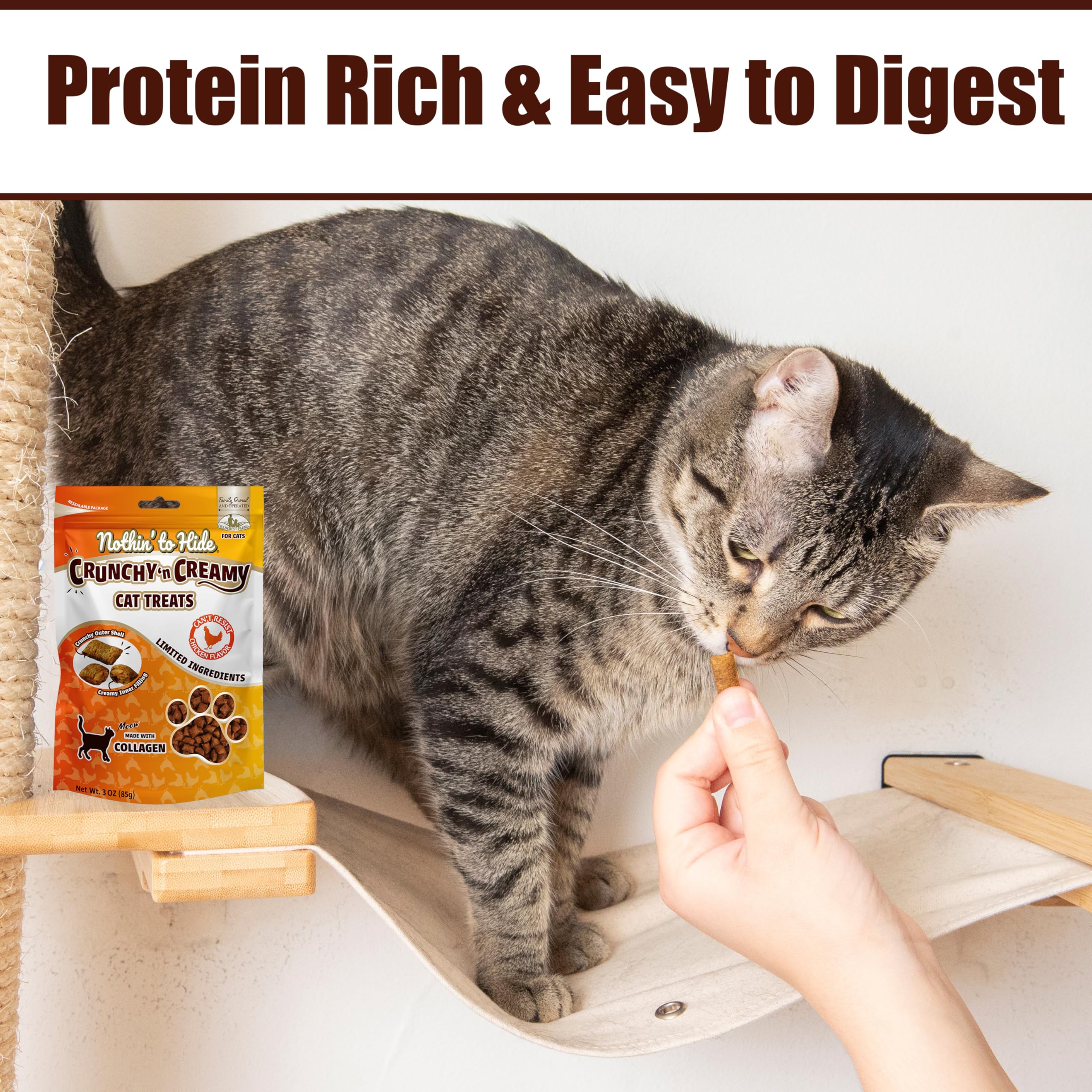 Fieldcrest Farms Nothin’ to Hide – entrenamiento y juego, textura atractiva para gatos curiosos.