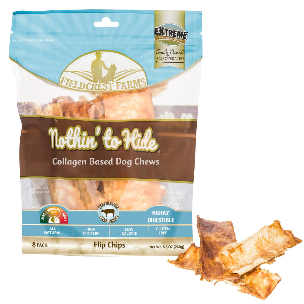 Fieldcrest Farms Nothin' to Hide Flip Chips empaque atractivo para premiar a tu perro.