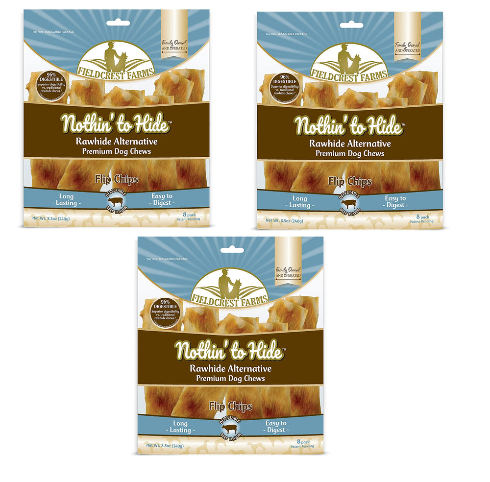 Fieldcrest Farms chuches para perros en acción, masticación segura