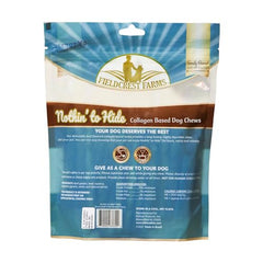 Fieldcrest Farms Nothin' to Hide Twist Stix, etiqueta de ingredientes, opción sin cuero crudo.