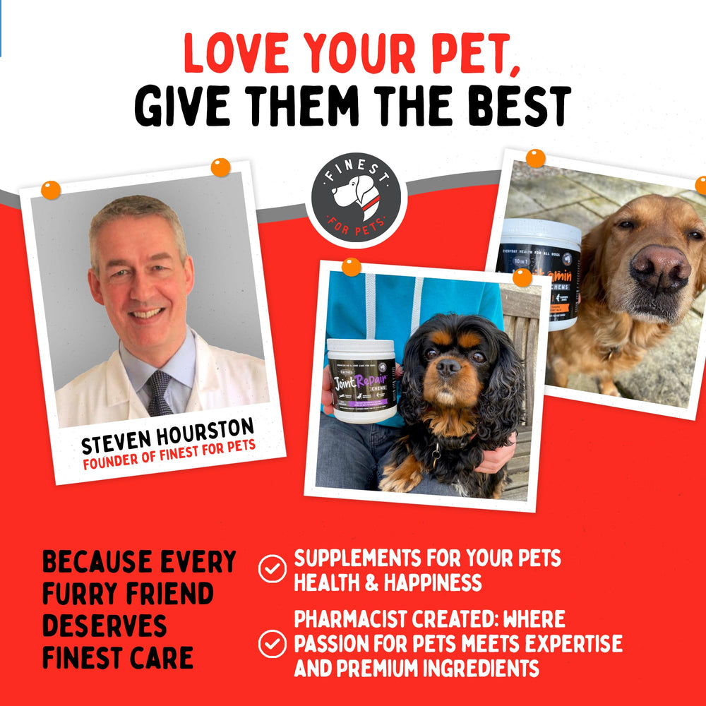 Finest For Pets: pelaje brillando gracias a omega-3 para piel saludable.