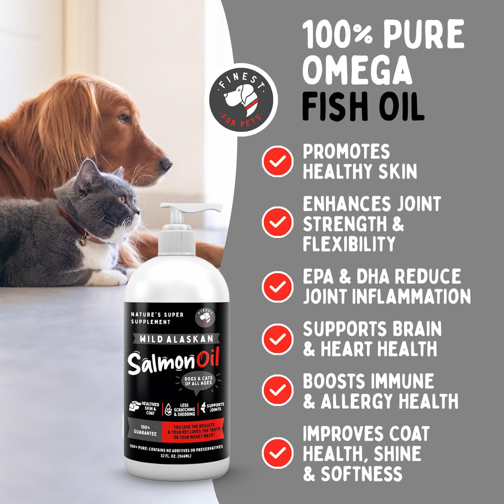 Finest For Pets: tapa cerrada del aceite, control de dosis diaria para articulaciones.
