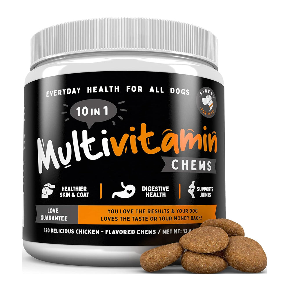 Finest For Pets multivitamin perro masticables 120: apoyo a articulaciones y piel