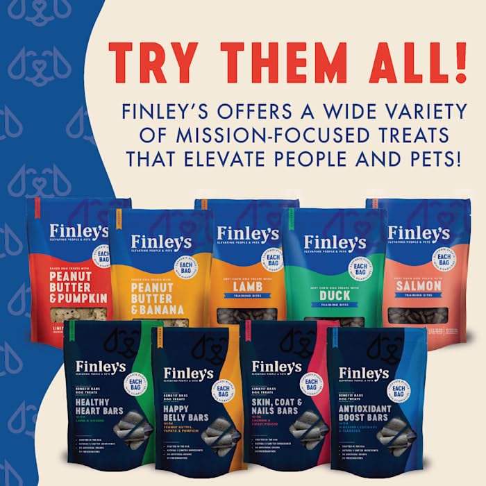 Finley’s galletas adecuadas para perros de todas las edades y tamaños.
