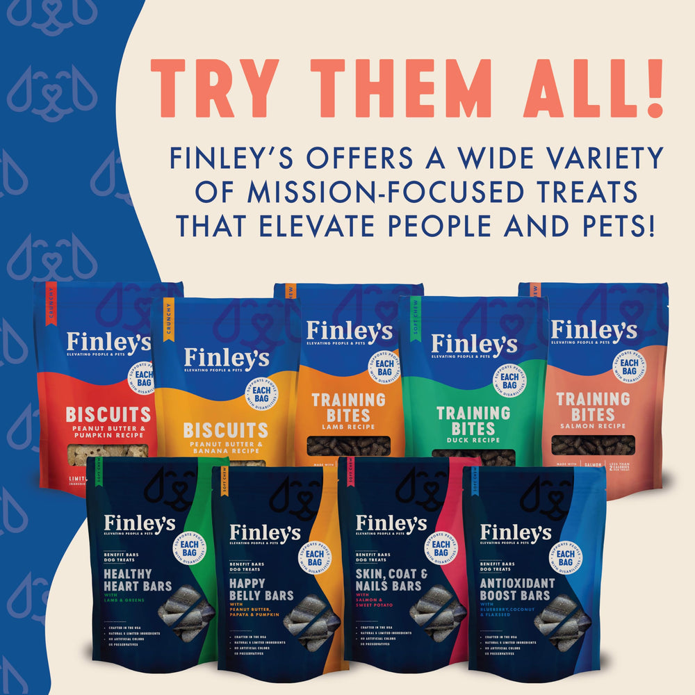 Fabricado en EE.UU. con Finley's, ingredientes globales.