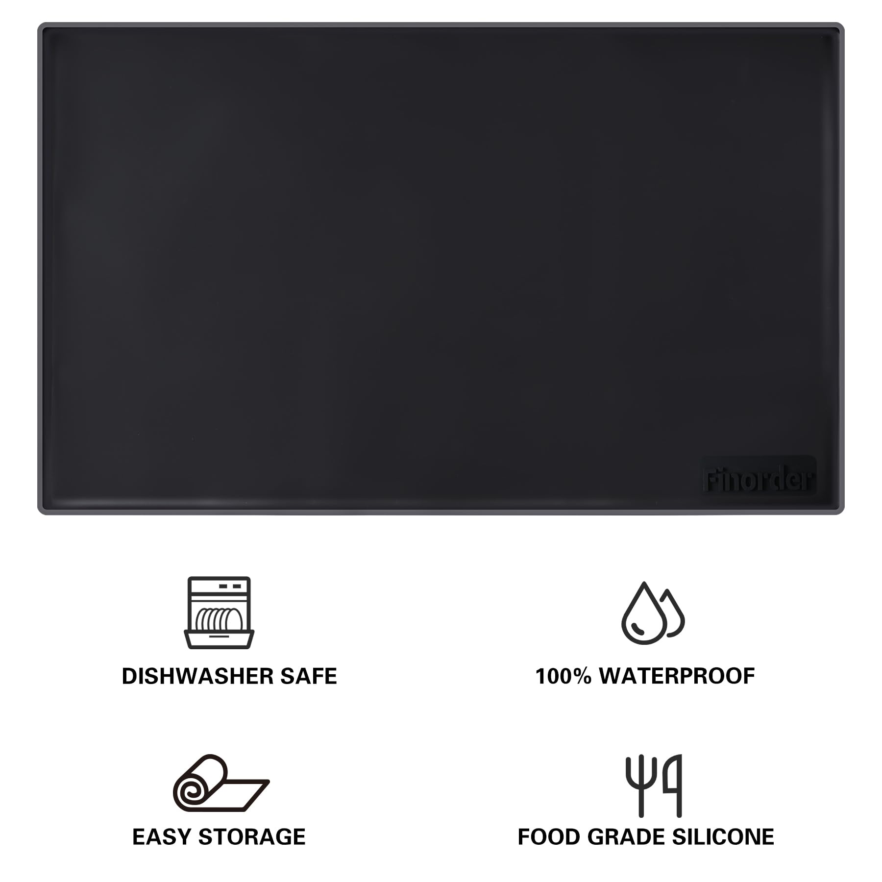 Finorder silicona antideslizante estabiliza cuencos durante la comida.
