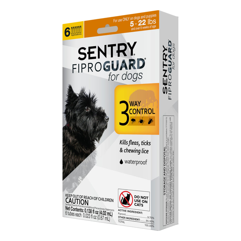 Fiproguard: aplicación en la espalda del perro para control de pulgas y garrapatas