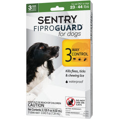 Fiproguard para perros: aplicación en espalda sobre piel seca para control de pulgas