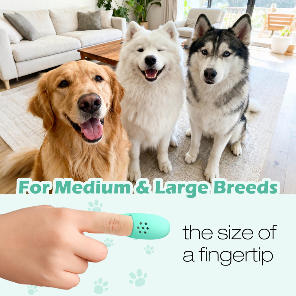 Firstfooby cepillo dedo para perros, silicona suave para encías
